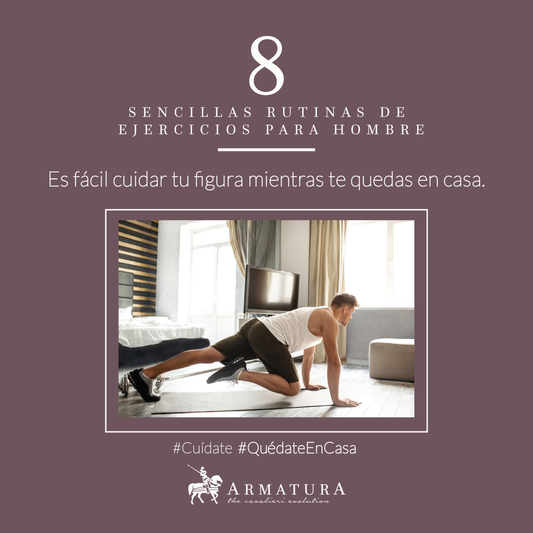 8 sencillas rutinas de ejercicio para cuidar tu figura en casa. (Hombre)