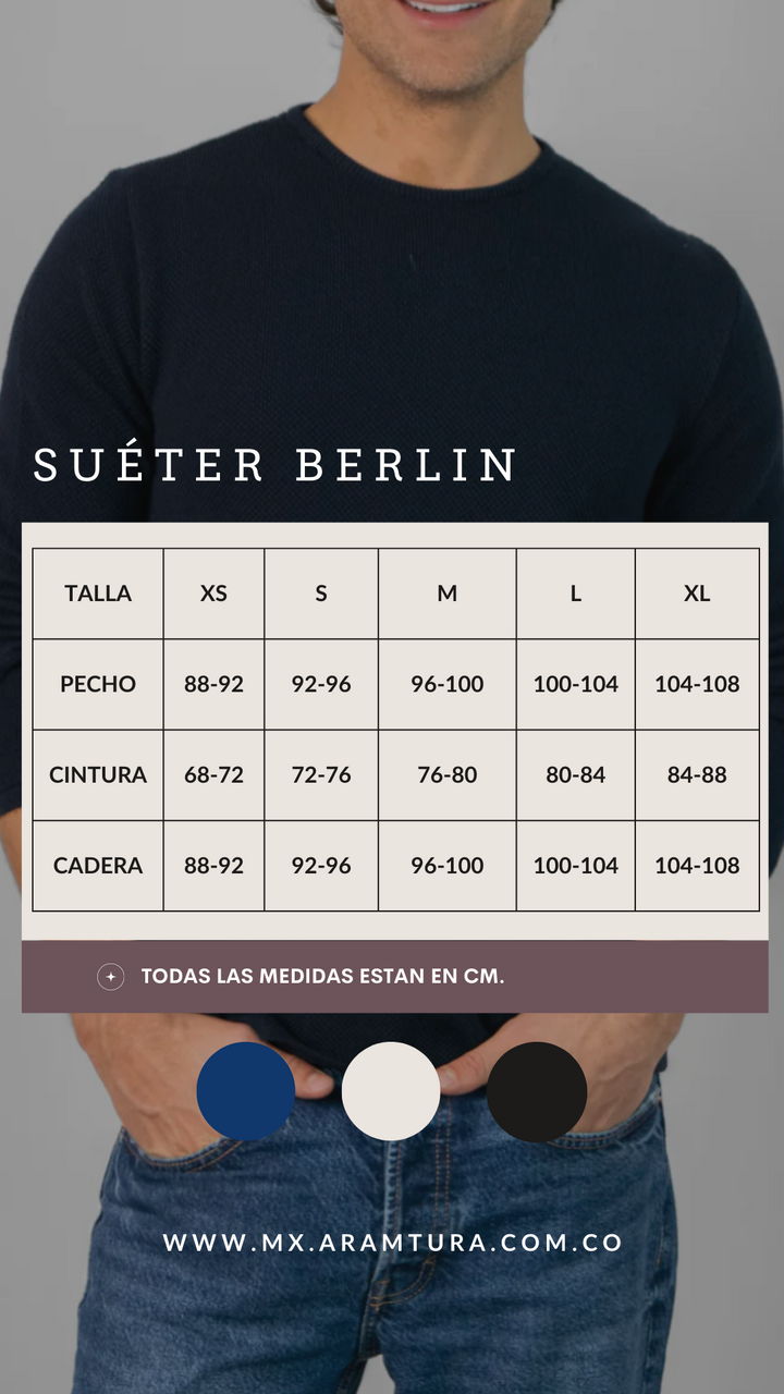 Suéter Berlín Hombre Azul Oscuro